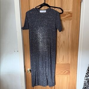 IRO Charcoal Speckled Midi Dress